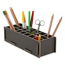 Vorschaubild Stiftebox XL grau – Holz Stiftehalter zum Zusammenstecken