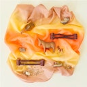Vorschaubild Spieltuch Seide Wüste-orange mittel 89 x 89 cm