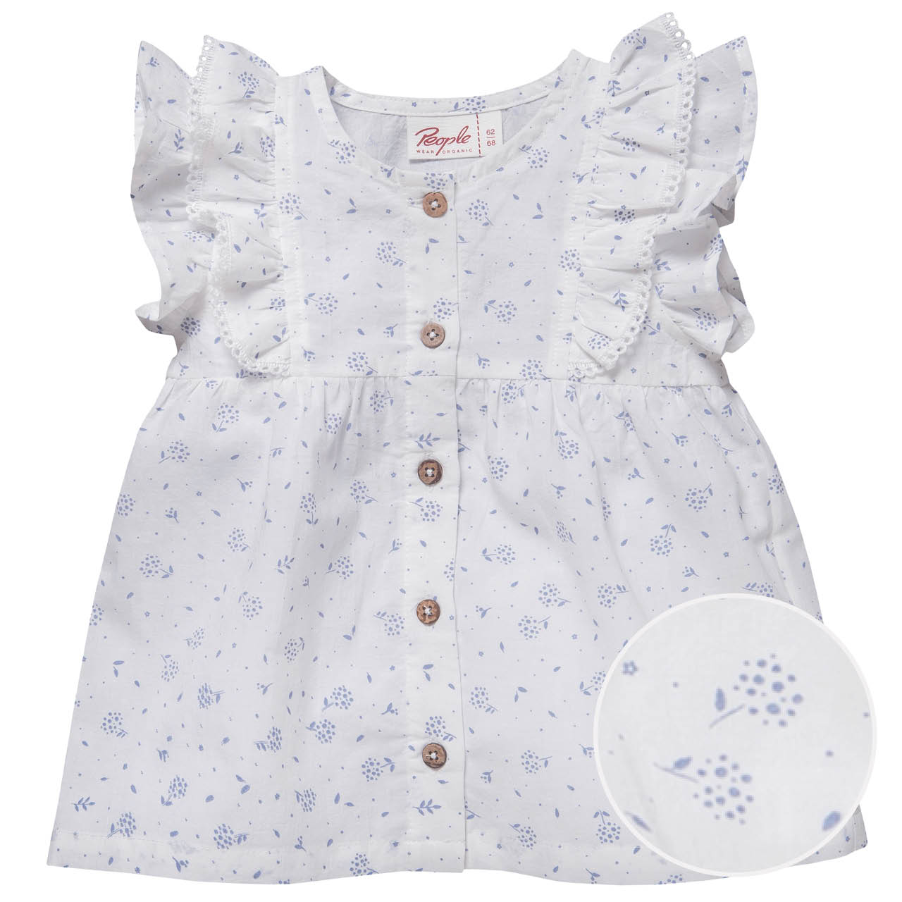 Leichte gewebte Bluse Blümchen