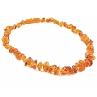 Baby Bernsteinkette ovale Steine cognac