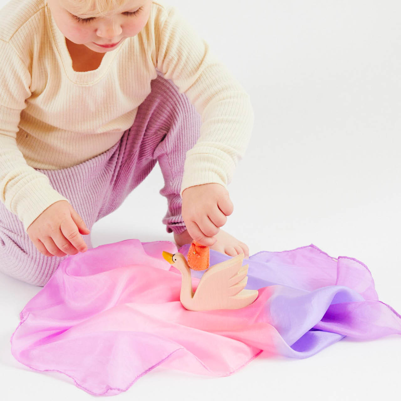 Spieltuch Seide Blüte klein 53 x 53 cm