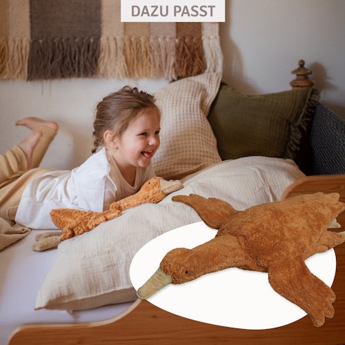 Gans klein Dinkelspreu Kuscheltier Wärmekissen rost