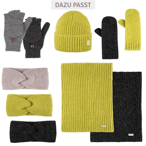 Damen Loop Baby Alpaka Merinowolle Mix limetten-grün