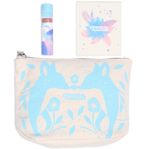 Kinder Kosmetik-Tasche mit Inhalt - Blau 17 x 12 x 6 cm
