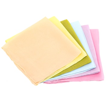 Seidentuch Basteln & Dekorieren 27x27 cm – 6 Stk. pastell