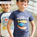 Vorschaubild Shirt kurzarm Regenbogen Streifen