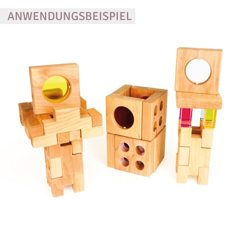 Optikklötze 12 Teile im Holzrahmen