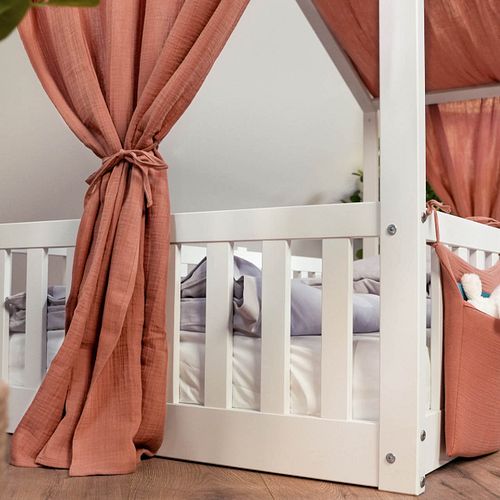 Musselin Baldachin für Hausbett, 470x100