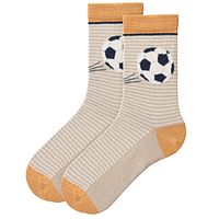 Socken beige geringelt Fußball