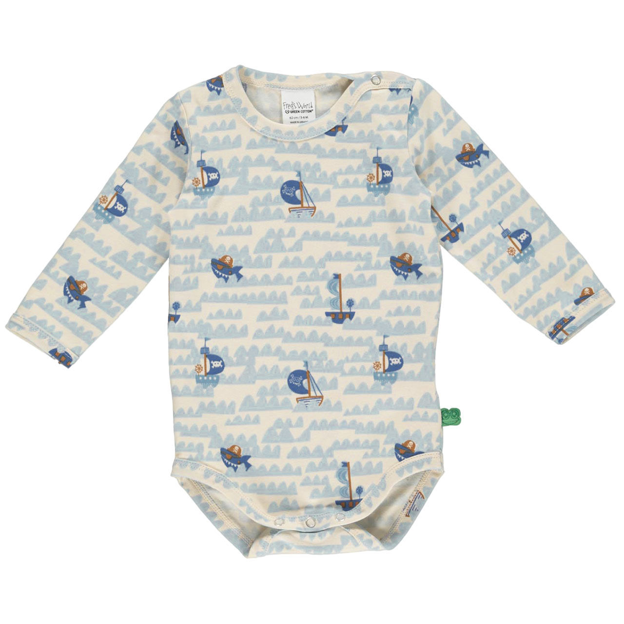 Dehnbarer Body langarm Piratenschiffe