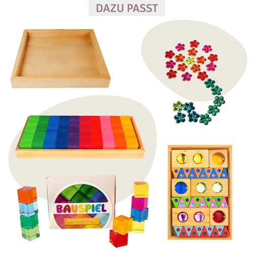 Spieltablett aus Holz 27,5 x 27,5 cm