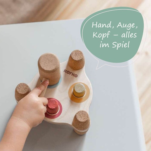 Hammerspiel aus Kork, ab 18 Monaten
