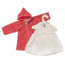 Vorschaubild Nanchen Puppenkleidung Tupfenmäntelchen, 38 cm Stoffpuppe