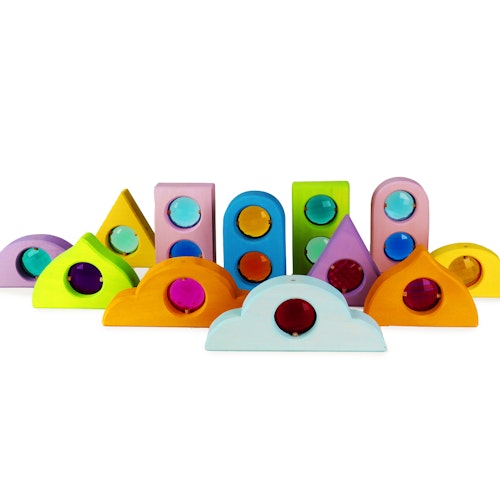 Bunte Märchenfenster 12 Teile pastell