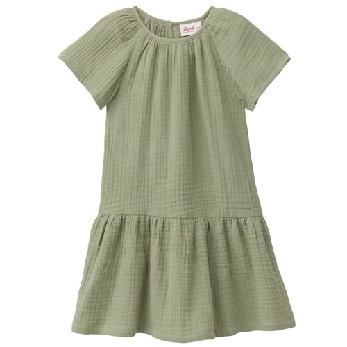 Leichtes Musselin Kleid kurzarm