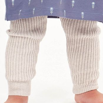 Warme Strickleggings beige melange