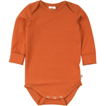Leichter Body langarm edel rost-orange