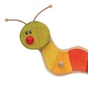 Vorschaubild Kindergarderobe Raupe bunt 55x6x21