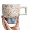 Vorschaubild Tasse RETROFLORIA Blumen orange 250 ml stapelbar