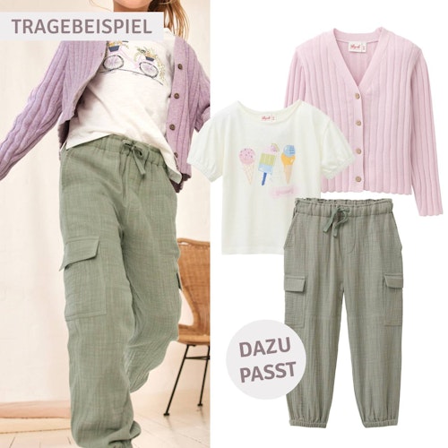 Leichte Musselin Cargohose
