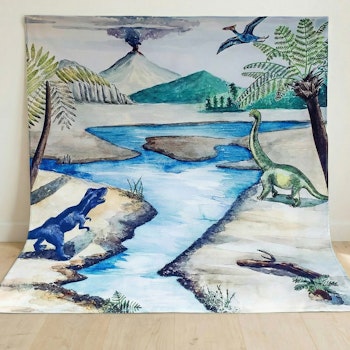 Spieltuch Bio-Baumwolle Dinos 100 x 100 cm