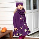 Vorschaubild Flatterkleid langarm Pferde