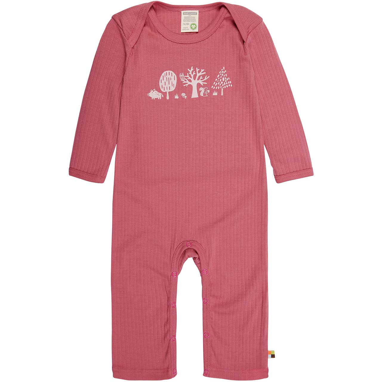 Ripp Strampler langarm mit Print