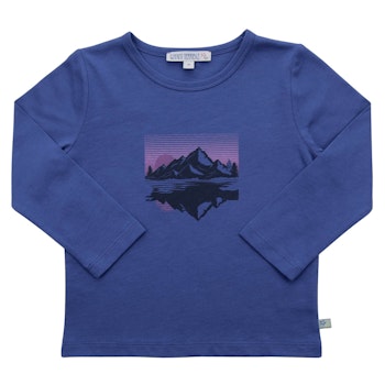 Langarmshirt Hirsch-Druck hellblau