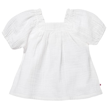 Leichte Musselin Bluse weiß