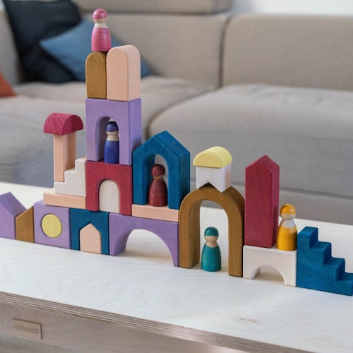 Baukasten Panorama 24 Steine im Rahmen