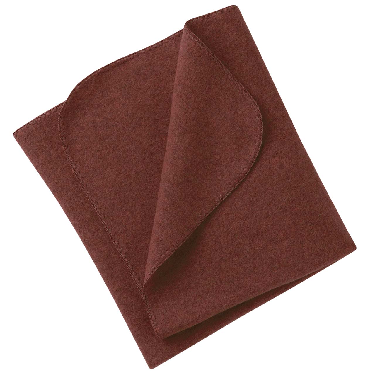 Wolle Babydecke engel zimt-braun