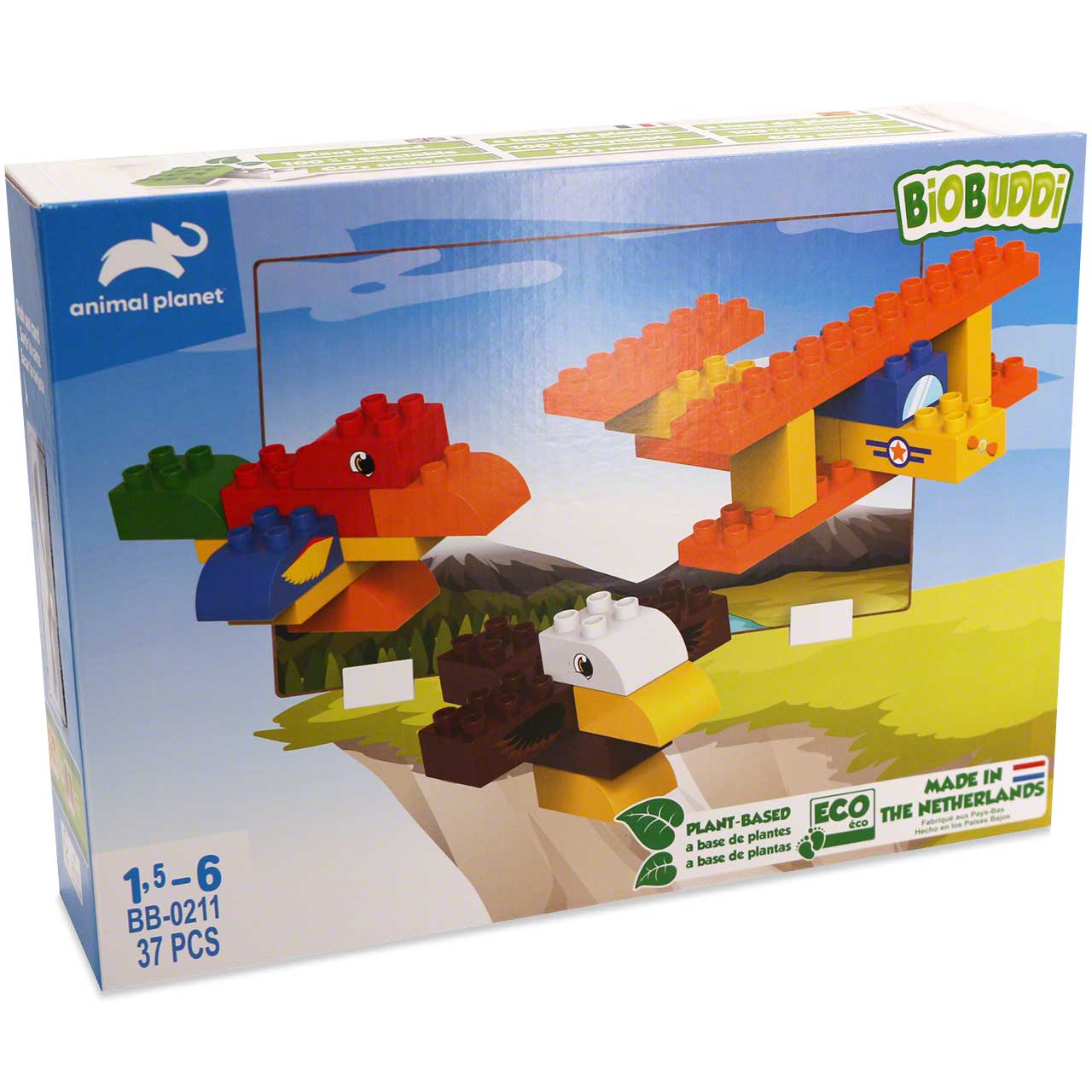 Bio Bausteine Set ab 18 Monaten – Vögel und Flugzeug