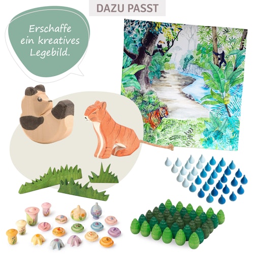 Spieltuch Bio-Baumwolle Dschungel 100 x 100 cm