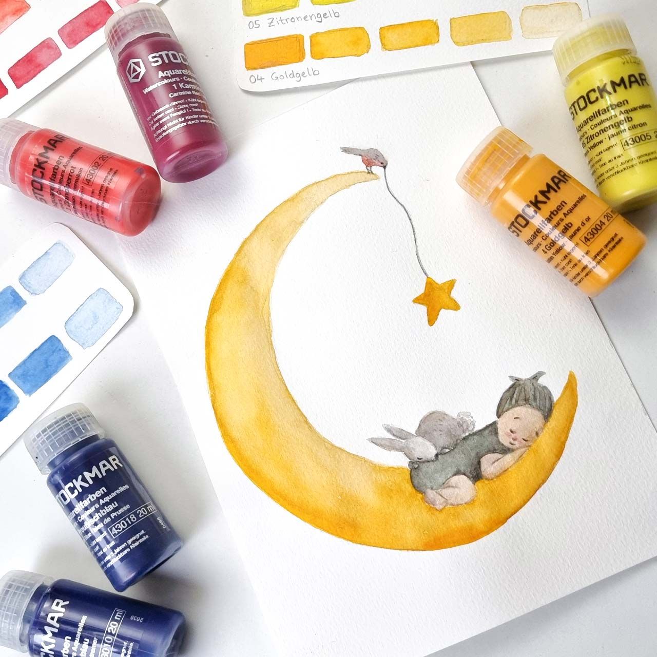 Aquarellfarben im Starter Paket – 6 Farben