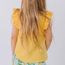 Vorschaubild Musselin Bluse mit Voläntchen gelb