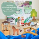 Vorschaubild Fohlen braun Holzfigur 9,5 cm