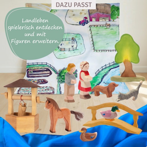 Fohlen braun Holzfigur 9,5 cm