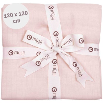 Großes Mulltuch 2er-Pack rose 120 x 120cm