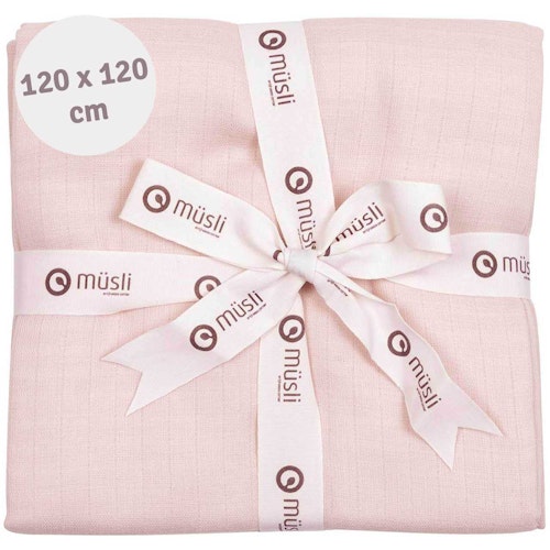 Großes Mulltuch 2er-Pack rose 120 x 120cm