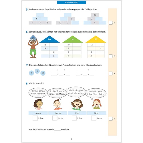 Tests in Mathe – Lernzielkontrollen 2. Klasse