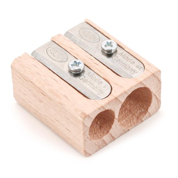 Anspitzer – Zweifacher Bleistiftspitzer Buchenholz