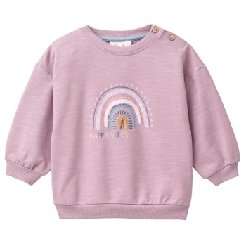 Ohne Kragen - kuscheliges Sweatshirt Regenbogen rosa