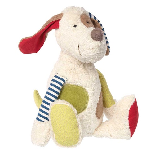 Stofftier Hund Patchwork 30 cm