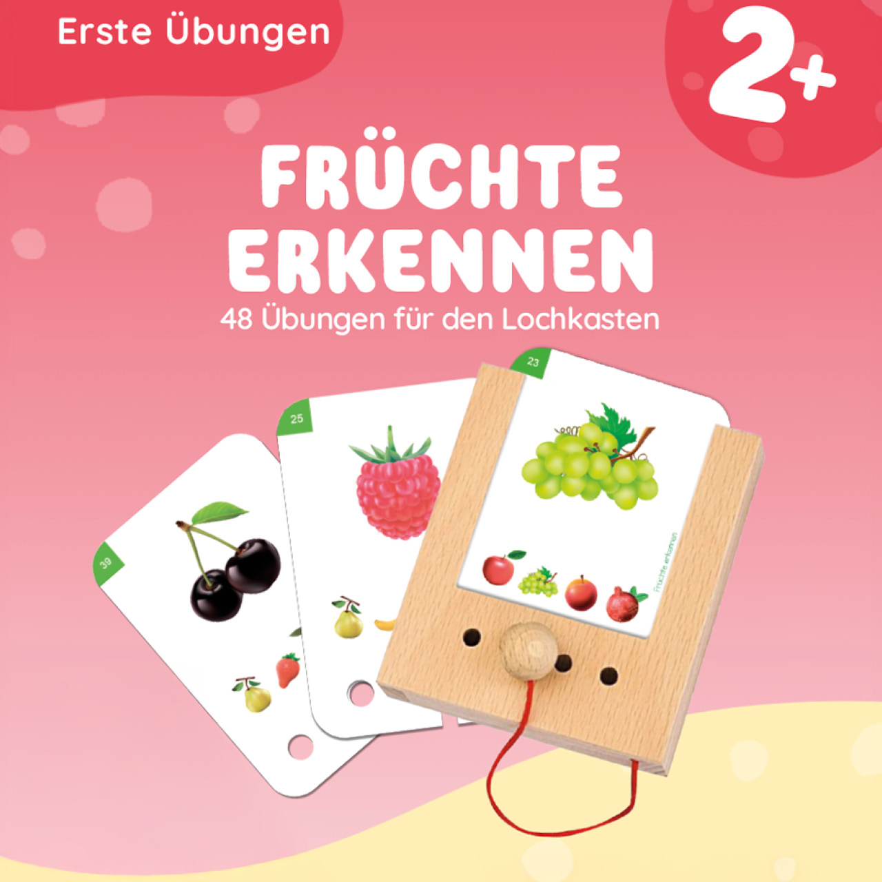 Erste Übungen - Früchte erkennen Kartensatz (ohne Lochkasten)