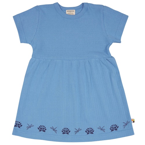 Dehnbares Kleid kurzarm Rippe