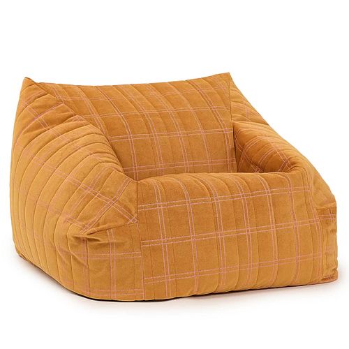 Sessel Sitzsack für Kinder gelb-rosa - 72 x 75 x 42 cm