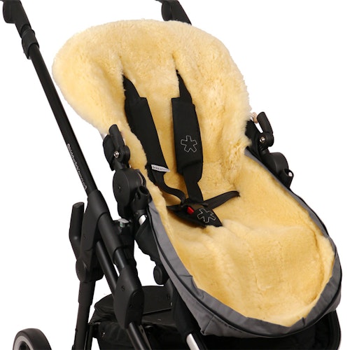 Natura Kinderwagenfußsack Lammfell marine