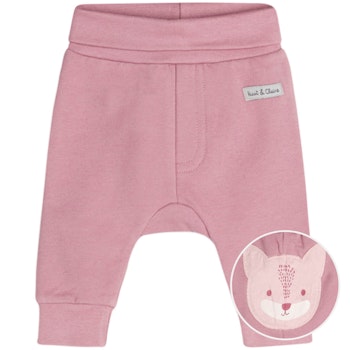 Baby Jogginghose Waldtiergesicht rosa