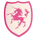 Vorschaubild Ritterschild aus Holz mit Einhorn-Motiv
