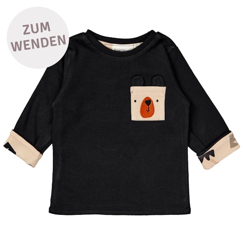 Navy orange Wendeshirt langarm Eisbären